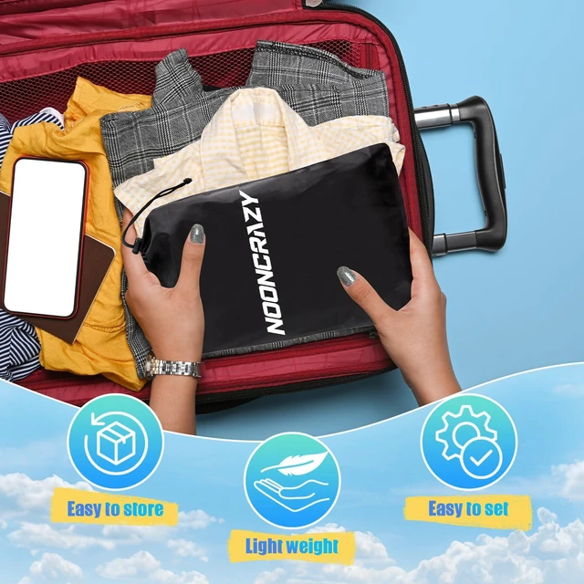 Alt view image 6 of 7 - Airplane Foot Fammock, No Collapse Thickened Bamboo Plane Foot Rest Travel Portable Airplane Foot Sling Wing with Thickened Foam & Carry Bag, Long-Flight Travel Essential Designed to Relax Your Feet