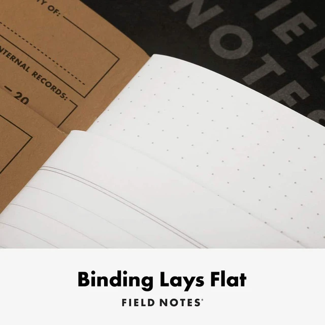 Alt view image 3 of 6 - 2-Pack Pitch Black Notebooks (4.75" X 7.5"), Ruled, 64 Pages | Thin Pocket Sized EDC Notebook With 90 GSM Paper & Paperback Cover | Work Notebooks For Note Taking | Made in the USA