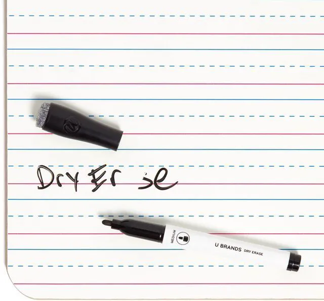 Alt view image 3 of 5 - Mini Dry Erase Board for School, 24 Count A classroom pack of twenty-four 9 x 12 white boards for students, double sided with a lined face and a blank face