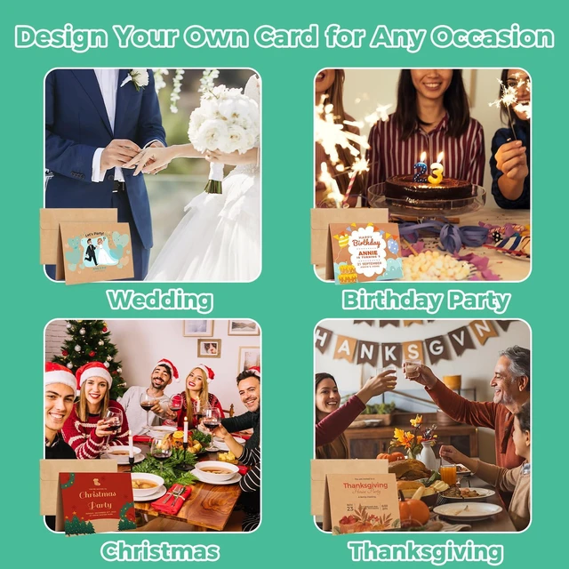 Alt view image 6 of 7 - A2 Blank Brown Kraft Cards and Self-Seal Envelopes 100 Pack 4.25" x 5.5" Folded Cardstock Paper and A2 Envelopes for DIY Greeting Cards Wedding Birthday Invitations and All Occasions
