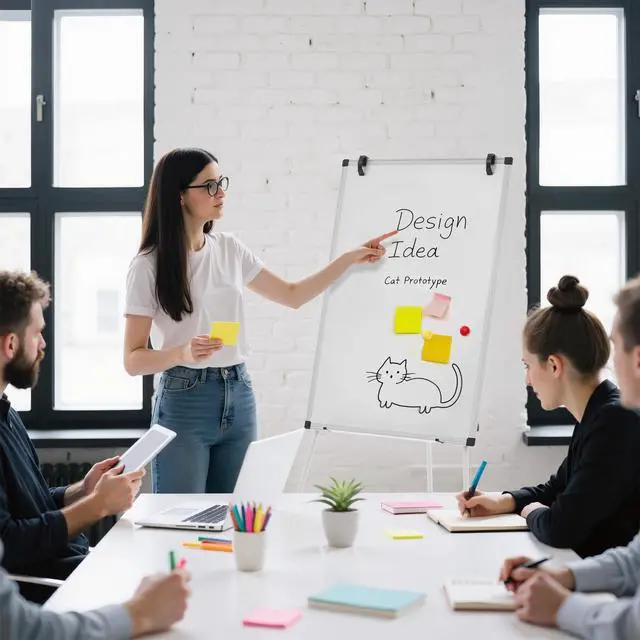 Alt view image 5 of 7 - Magnetic Dry Erase Board 40" x 28", White Board with Adjustable Stand, Heavy-Duty Aluminum Frame & Accessory Tray for Office, Classroom, Home & Presentations, White