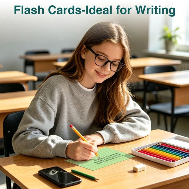 Alt view image 6 of 6 - Index Cards 5x8, 200 Sheets, Ruled Color Flash Cards for Effective Studying and Note-Taking, Premium Note Cards, Essential School Supplies for College & Office, Home Organization & Study Supplies
