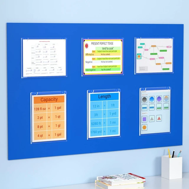 Alt view image 3 of 6 - Acrylic Wall Sign Holder 8.5x11 Picture Frames Horizontal 12 Packs Provide 3M Tape and Wall Mounting Screws Easy To Swap Out Papers Perfect for Home, Office, Store, Restaurant