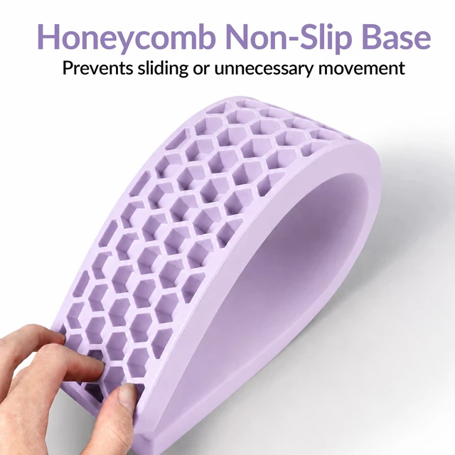 Alt view image 3 of 7 - Silicone Wrist & Palm Rest, 17.6" Full Size for K10 Pro / K10 Max / Q6 / Q6 Pro / Q6 Max / Q6 HE / V6 / V6 Max / C4 HE, Washable, Non-Slip Base, Typing Support, Light Purple
