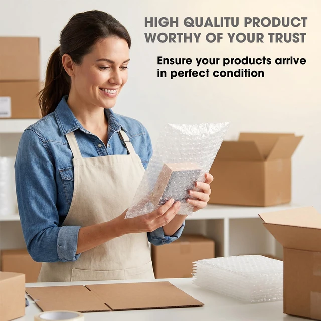 Alt view image 5 of 7 - 500Pcs Small Bubble Pouches Wrap, 3.15"x4" Clear Bubble Out Bag for Packing Double Walled Moving Supplies Bubble Bags for Fragile Dishes China Plates, Bubble Pouch Bags for Shipping Storage Wrapping
