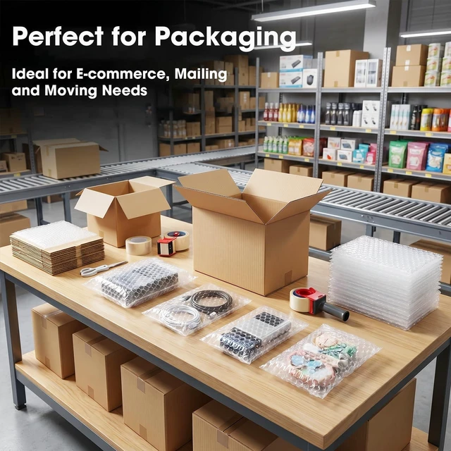 Alt view image 7 of 7 - 500Pcs Small Bubble Pouches Wrap, 3.15"x4" Clear Bubble Out Bag for Packing Double Walled Moving Supplies Bubble Bags for Fragile Dishes China Plates, Bubble Pouch Bags for Shipping Storage Wrapping