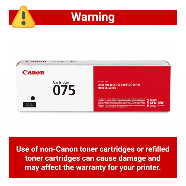 Alt view image 4 of 6 - Genuine 075 Black Toner Cartridge Compatible with MF660 Series and LBP640 Series Laser Printers