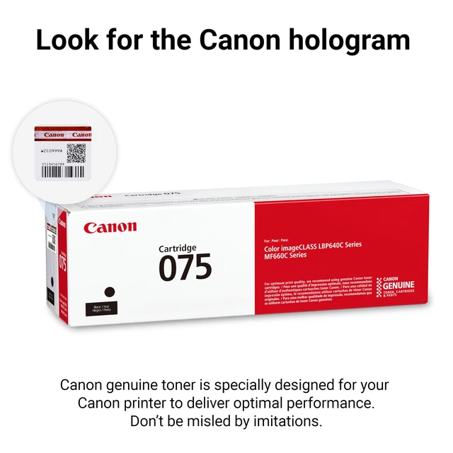 Alt view image 5 of 6 - Genuine 075 Black Toner Cartridge Compatible with MF660 Series and LBP640 Series Laser Printers
