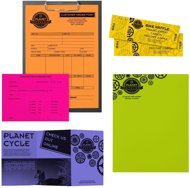 Alt view image 3 of 6 - Astrobrights(R) Bright Color Paper, 8 1/2in. x 11in., 24 Lb, Assorted Colors, Ream Of 500 Sheets, 21289
