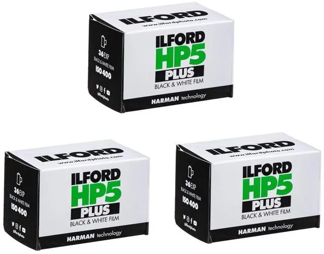 Main image of 1574577 HP5 Plus, Black and White Print Film, 35 mm, ISO 400, 36 Exposures (Pack of 3)
