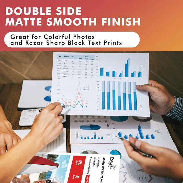 Alt view image 4 of 7 - Double Sided Thick Matte Photo Paper 13x19 Inch 66LB 50 Sheets 250gsm Heavyweight Cardstock Paper Compatible with Inkjet Printer and Dye Ink
