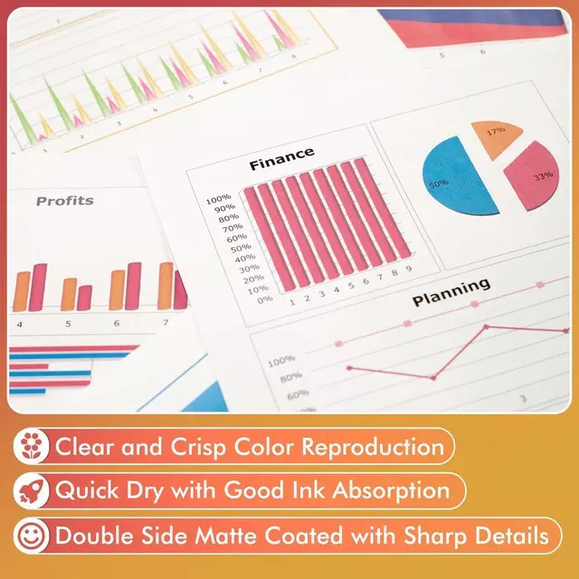 Alt view image 7 of 7 - Double Sided Thick Matte Photo Paper 13x19 Inch 66LB 50 Sheets 250gsm Heavyweight Cardstock Paper Compatible with Inkjet Printer and Dye Ink