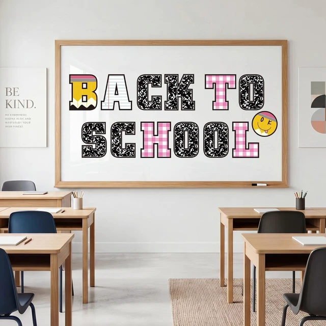Alt view image 6 of 6 - 136 Pcs 12 in Extra Large Bulletin Board Letter Pastel Classroom Wall Decor Pastel Back to School, Giant Alphabet Letter Cutout, Big Sticker, Punctuation with Adhesive Dot, Colorful Read Poster Decor