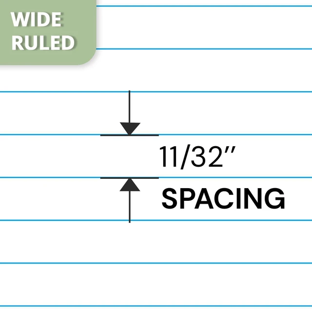 Alt view image 3 of 6 - 1 Subject Spiral Notebook Wide Ruled 5 Pack, 140 Pages, Black 70 Sheets, 7.5 x 10.5 in, 3-Hole Punched, School Notebook, Wide Ruled Paper, Study, Students