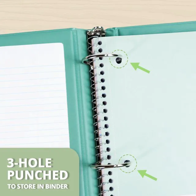 Alt view image 5 of 6 - 1 Subject Spiral Notebook College Ruled 5 Pack, 140 Pages, Black 70 Sheets, 8 x 10.5 in, 3-Hole Punched, School Notebook, Writing Notebook, Students, Study: Amazon.com