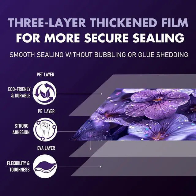 Alt view image 3 of 7 - 200 Pack Premium Laminating Sheets, 11.5 x 17.5 Inch, 3 Mil Holds 11 x 17 Inch Sheets, Upgraded Clear A3 Thermal Laminating Pouches with Round Corner, for Laminator