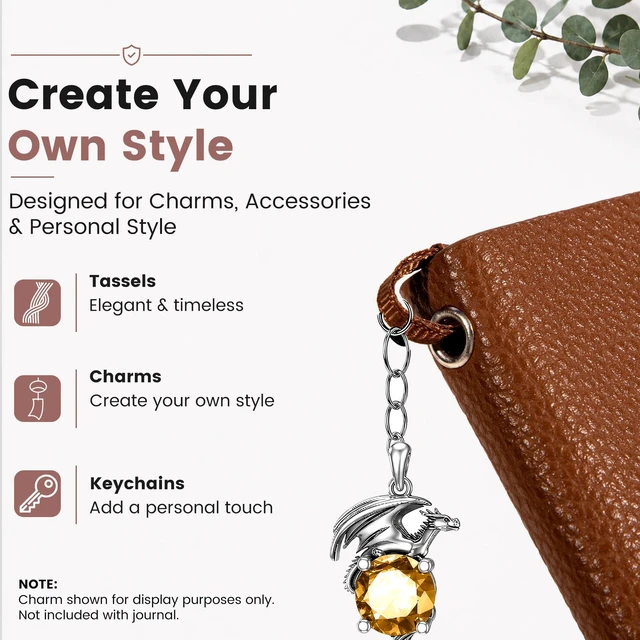 Alt view image 6 of 7 - College Ruled Journal for Men & Women, Softcover A5 Leather Notebook 3 Pack, Brown, 176 Pages, 100 GSM Paper, Vegan Leather, Customizable Bookmark, Daily Writing, Journaling, Work & School