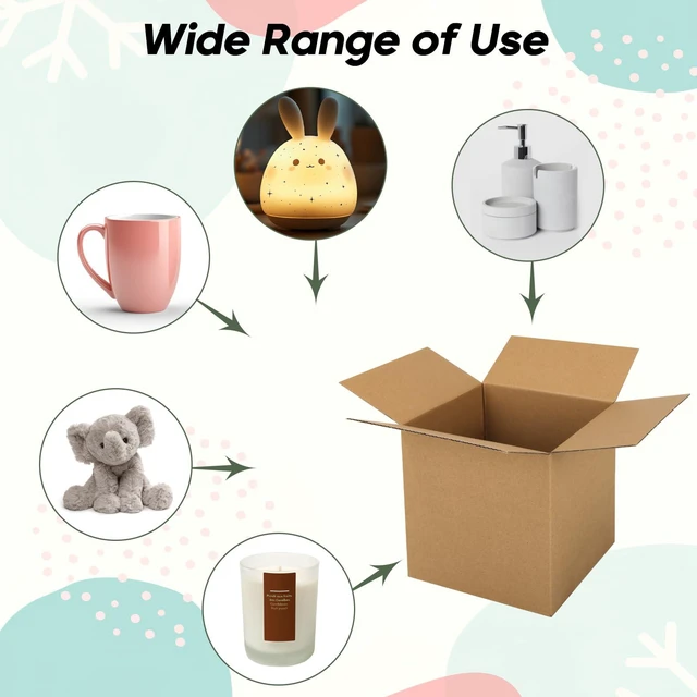 Alt view image 4 of 7 - 25 Packs 7x7x7 Shipping Boxes, Brown Mailing Boxes Corrugated Cardboard Boxes for Small Business, Easy Assemble for Shipping Packing Mailing Bulk