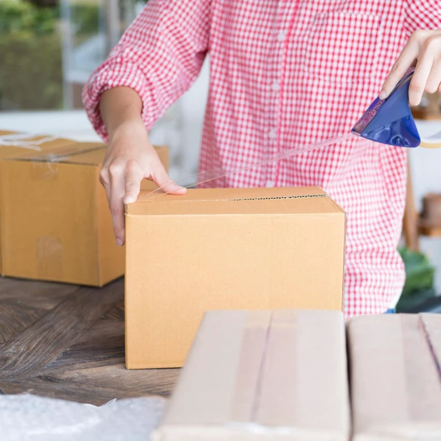 Alt view image 6 of 7 - 25 Packs 7x7x7 Shipping Boxes, Brown Mailing Boxes Corrugated Cardboard Boxes for Small Business, Easy Assemble for Shipping Packing Mailing Bulk