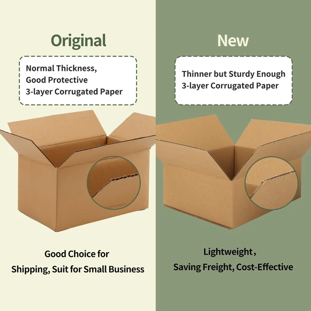 Alt view image 3 of 7 - 25 Packs 7x7x7 Shipping Boxes, Brown Mailing Boxes Corrugated Cardboard Boxes for Small Business, Easy Assemble for Shipping Packing Mailing Bulk