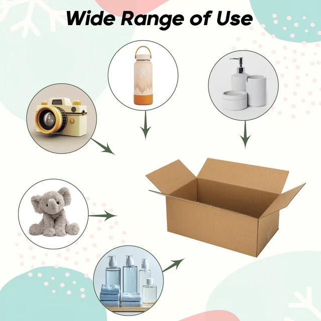 Alt view image 4 of 7 - 25 Packs 10x6x4 Shipping Boxes, Brown Mailing Boxes Corrugated Cardboard Boxes for Small Business, Easy Assemble for Shipping Packing Mailing Bulk