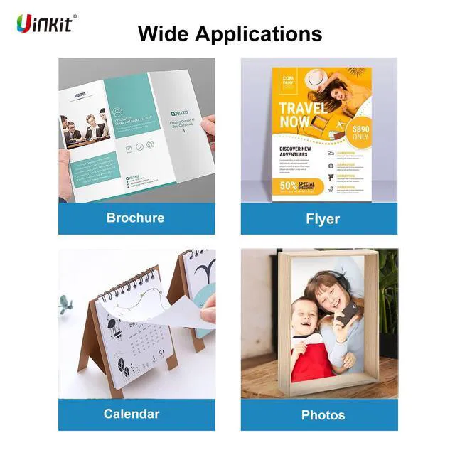 Alt view image 4 of 7 - 120 Sheets Presentation Paper Matte 8.5x11 Inkjet 48lb 180gsm Single Side Printable Photo for All Dye Ink Inkjet Printers