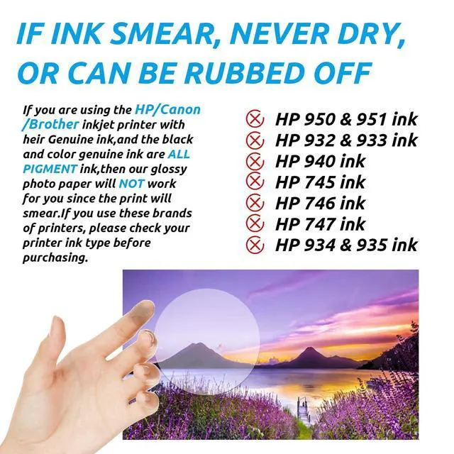 Alt view image 5 of 7 - 120 Sheets Presentation Paper Matte 8.5x11 Inkjet 48lb 180gsm Single Side Printable Photo for All Dye Ink Inkjet Printers