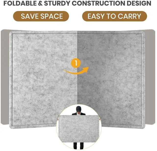 Alt view image 6 of 6 - Large Bulletin Board 60" x 36" Felt Cork Board,Decor Pin Board, Silver Gray Cork Board Alternative for Wall, Foldable Self-Adhesive Vision Board Prayer Board with Pushpins for Home Office Classroom