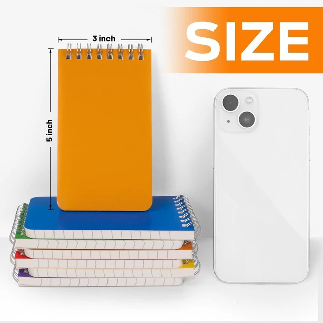 Alt view image 2 of 7 - Pocket Notebook 3x5 Inch, 42Packs Mini Top Bound Spiral Notepads Bulk | Memo Pads 6 Colored 60Sheets/120Pages (80GSM), Small Notepads for Listing, Planning, Note Taking