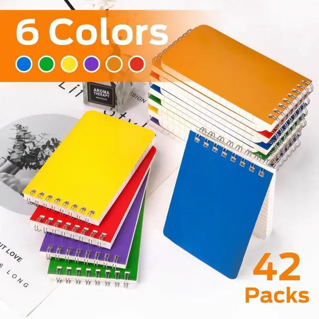 Alt view image 3 of 7 - Pocket Notebook 3x5 Inch, 42Packs Mini Top Bound Spiral Notepads Bulk | Memo Pads 6 Colored 60Sheets/120Pages (80GSM), Small Notepads for Listing, Planning, Note Taking