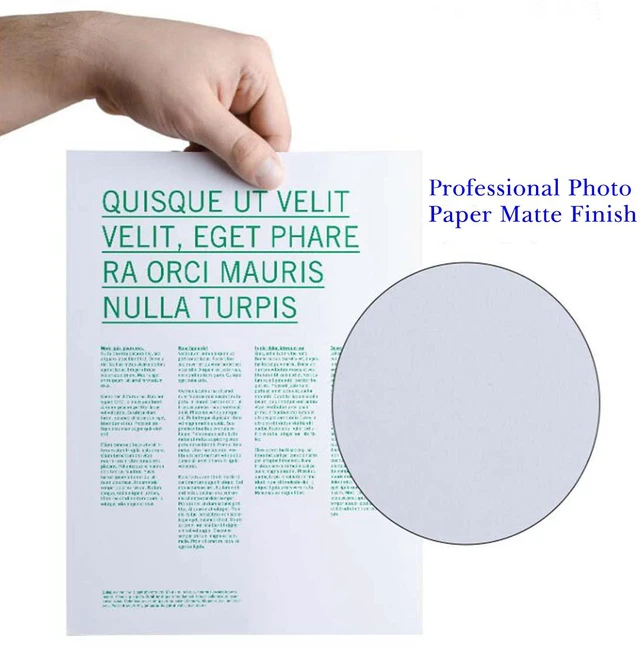 Alt view image 7 of 7 - 120 Sheets Presentation Paper Matte 8.5x11 Inkjet 48lb 180gsm Single Side Printable Photo for All Dye Ink Inkjet Printers