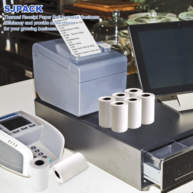 Alt view image 4 of 6 - Thermal Paper 3 1/8 x 119ft Pos Receipt Paper, 50 Rolls Cash Register Roll TM-T88 T-20 T-90 SRP-350 370