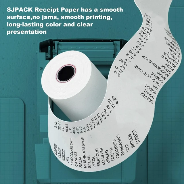 Alt view image 3 of 6 - Thermal Paper 3 1/8 x 119ft Pos Receipt Paper, 50 Rolls Cash Register Roll TM-T88 T-20 T-90 SRP-350 370