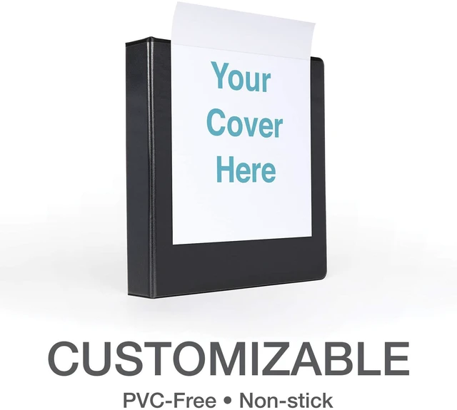 Alt view image 6 of 6 - 3 Ring Binders, 0.5 inch ONE-Touch Easy Open D Rings, Durable Binders for School and Office, View Binder Covers, Xtralife Hinge, Non-Stick, PVC-Free, Black, Holds 125 Sheets, 6 PK (79901)