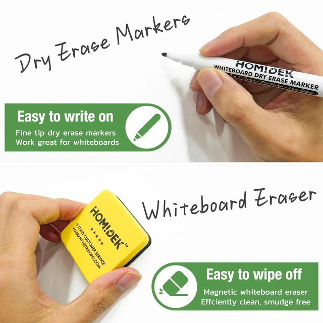 Alt view image 4 of 7 - Magnetic Dry Erase Board: Small Fridge Whiteboard, Flexible Refrigerator Magnet White Board, Blank Writing Note Sheet with Dishwasher Magnet Clean Dirty Sign, 4 Markers & Eraser - 20 x 13