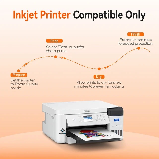 Alt view image 2 of 7 - 180gsm Glossy Inkjet Photo Paper 8.5x11 inches - 220 Sheets High Glossy Printer Paper 48lb 8.5mil for Dye Ink, Fast Dry, Smudge Resistant, for Brochure Paper, Professional Picture Paper