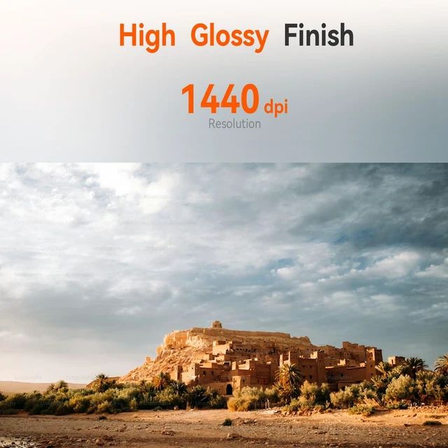 Alt view image 6 of 7 - 180gsm Glossy Inkjet Photo Paper 8.5x11 inches - 220 Sheets High Glossy Printer Paper 48lb 8.5mil for Dye Ink, Fast Dry, Smudge Resistant, for Brochure Paper, Professional Picture Paper