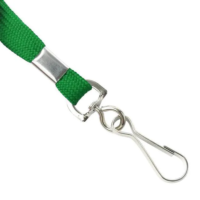 Alt view image 4 of 6 - Lanyards Safety Black Lanyards Neck Flat Premium Breakaway Badge Lanyard with J-Hook for ID Nametag Badge Holder (Green, 50 PCS) (Pack of 2)