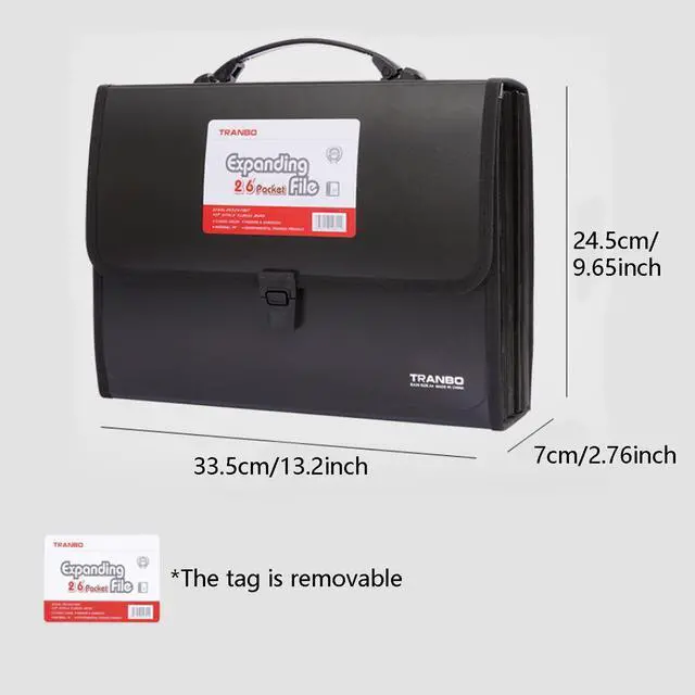 Alt view image 6 of 6 - 2 Pack 25 Pockets Letter Size/A4 Accordion File Organizer with Handle, Expanding File Folder, Expandable Document Paper Organizer for Travel School Office