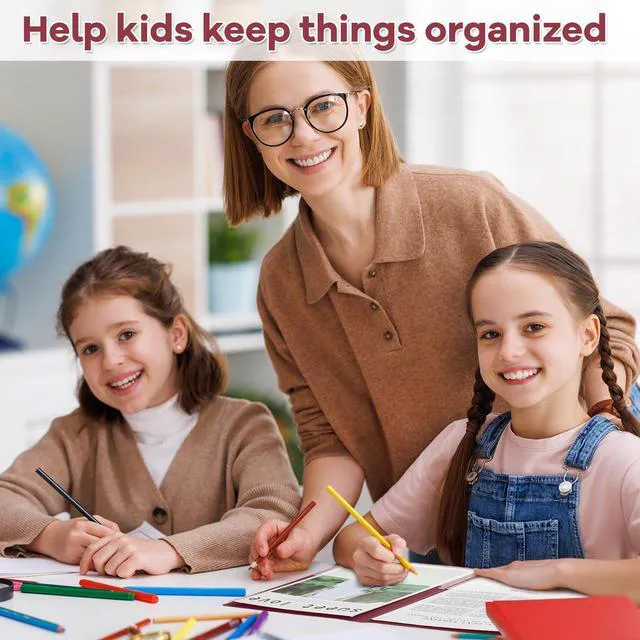 Alt view image 7 of 7 - 72 Pcs Plastic Take Home Folders with 2 Pockets Parent Teacher Classroom Communication Homework Folder for Students Parent Teacher Connect (Dark Red)