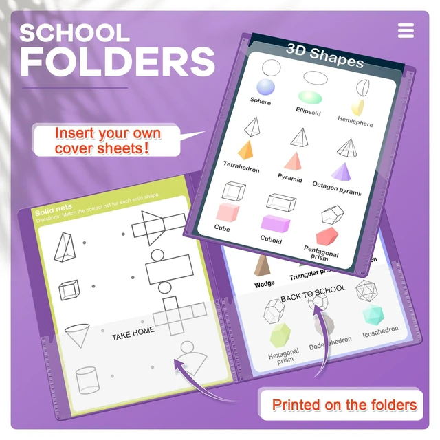 Alt view image 3 of 7 - 72 Pcs Plastic Take Home Folders with 2 Pockets Parent Teacher Classroom Communication Homework Folder for Students Parent Teacher Connect (Purple)