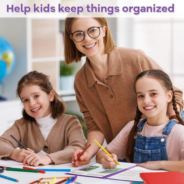 Alt view image 7 of 7 - 72 Pcs Plastic Take Home Folders with 2 Pockets Parent Teacher Classroom Communication Homework Folder for Students Parent Teacher Connect (Purple)