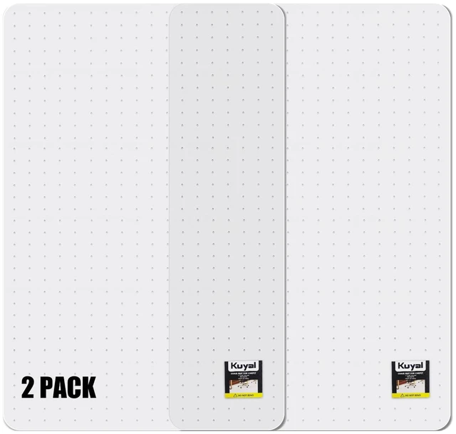 Main image of Office Chair Mat for Carpet, 2 Pack Heavy Duty Computer Chair Mat 32''x 49'', Under Desk Protector Carpeted Clear Floors Mat, Easy Chair Movement,Ship Flat