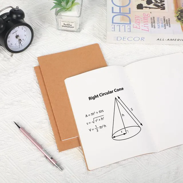 Alt view image 5 of 6 - 100 Pack Blank Kraft Notebooks, 8.3x5.5 Inches A5 Small Journals Bulk Blank Notebooks 80 Gsm Unlined with 60 Pages A5 Subject Notebooks Traveler Journal Set for Adult Students Back to School Supplies