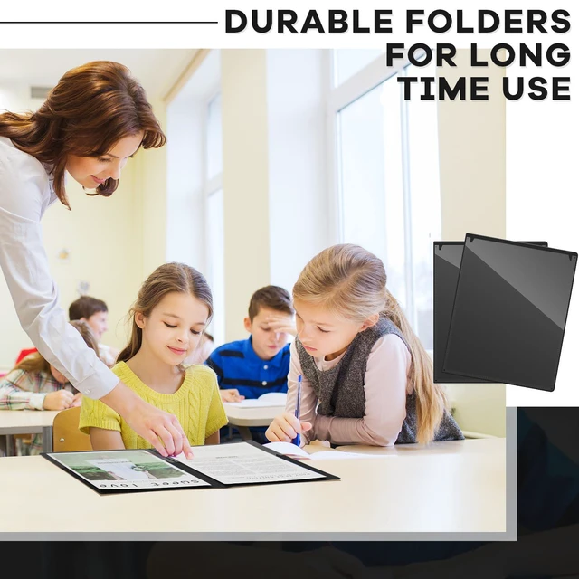 Alt view image 5 of 7 - 72 Pcs Plastic Take Home Folders with 2 Pockets Parent Teacher Classroom Communication Homework Folder for Students Parent Teacher Connect (Black)