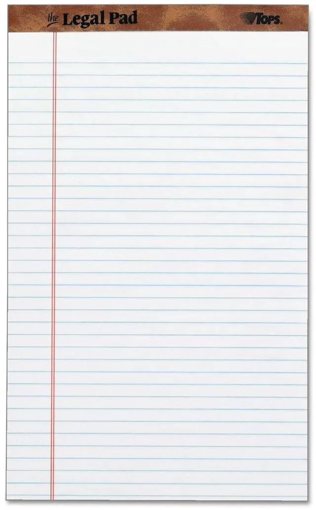 Main image of 7573 Perforated Everyday Writing Legal Pad, 8.5 x 14 Inch, White, 12 Count (Pack of 1)