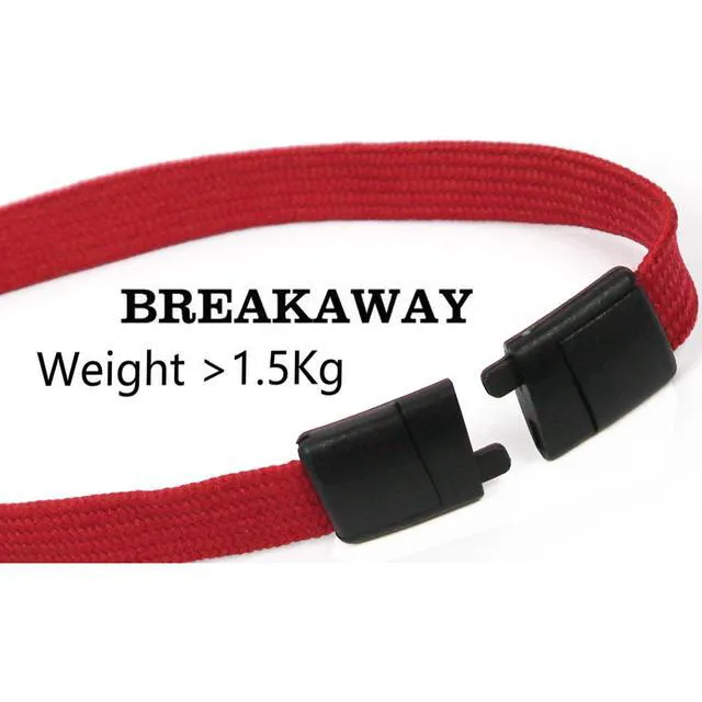 Alt view image 3 of 6 - Lanyards Safety Red Lanyards Neck Flat Premium Breakaway Badge Lanyard with J-Hook for ID Nametag Badge Holder (Red, 50 PCS) (Pack of 2)