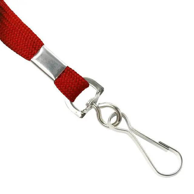 Alt view image 4 of 6 - Lanyards Safety Red Lanyards Neck Flat Premium Breakaway Badge Lanyard with J-Hook for ID Nametag Badge Holder (Red, 50 PCS) (Pack of 2)