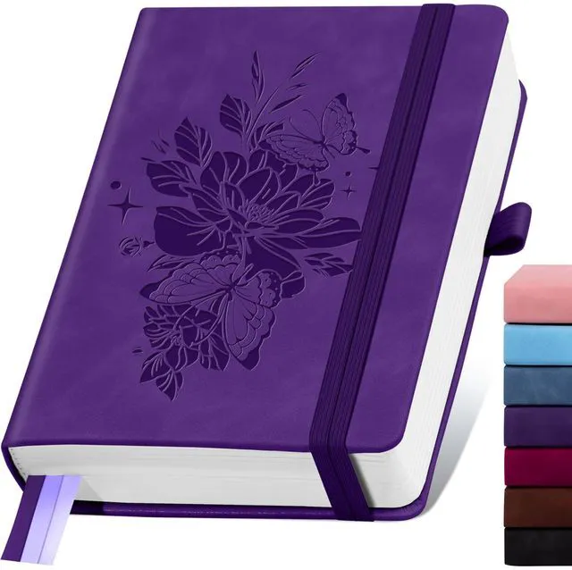 Main image of Blank Journal Notebook 365 Pages, A5 Leather Sketch Book for Women & Men Hardcover Notebook with 100GSM Thick Paper, Sketchbook for Travel, Work, School, Note Taking