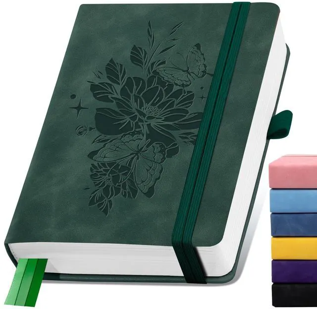 Main image of Lined Journal Notebook 365 Pages, A5 Leather Journals for Writing Women Men Hardcover Notebook with 100GSM Thick Paper, Daily Journal Notebook for Travel, Work, School, Note Taking, College Ruled